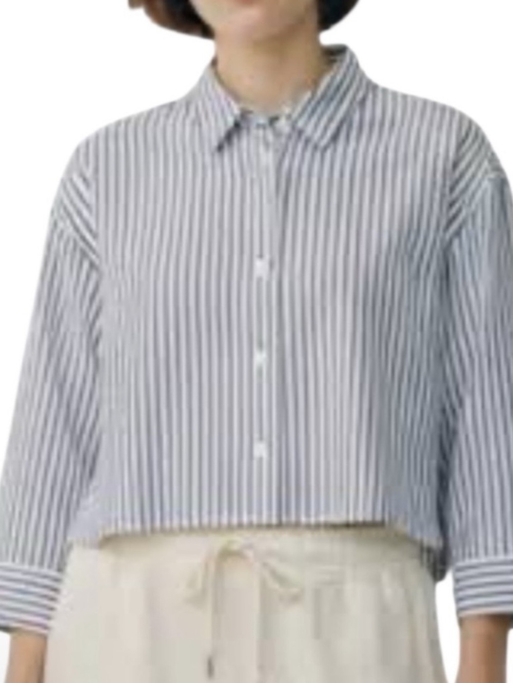 Everlane Boxy Striped Button Front Shirt Size Small New